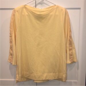 Appleseed’s Yellow 3/4 Length Sleeve Top